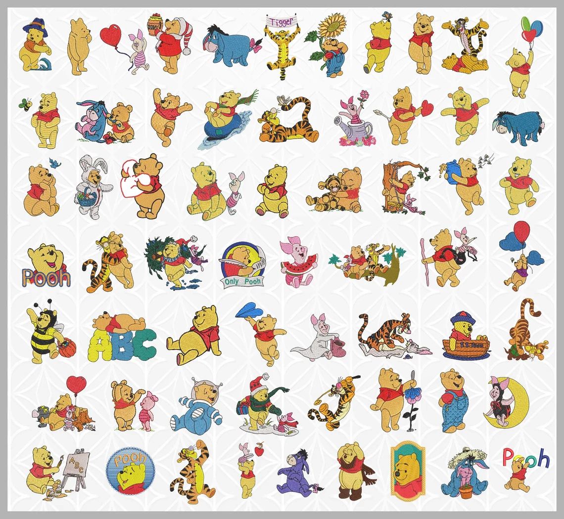Winnie The Pooh Embroidery Designs 3 Winnie-the-Pooh Embroidery Designs