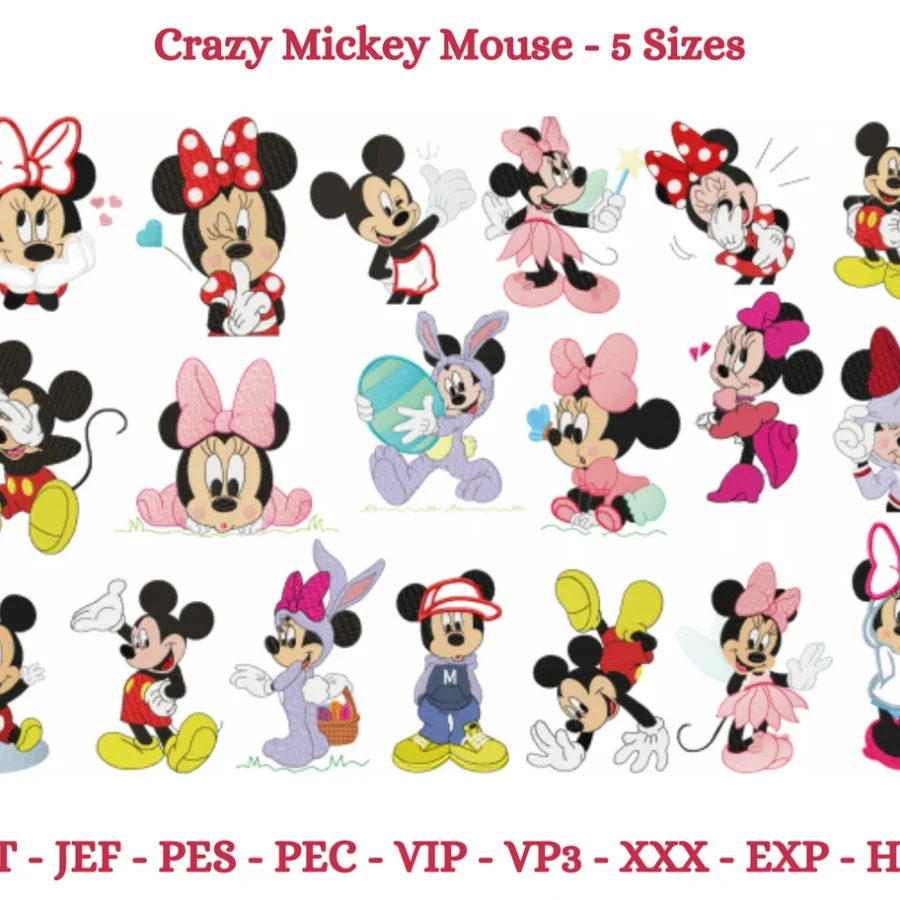 Mickey mouse embroidery designs