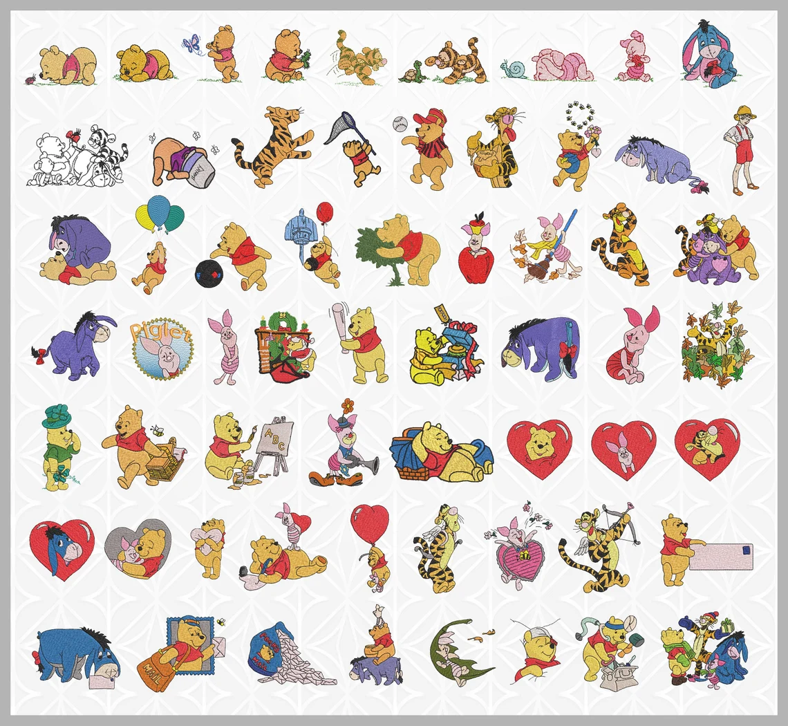 Winnie The Pooh Embroidery Designs 5 Winnie-the-Pooh Embroidery Designs