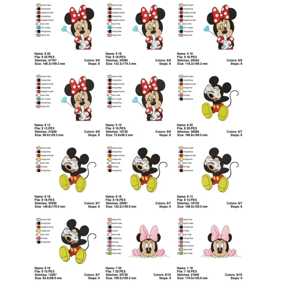 Mickey mouse embroidery designs