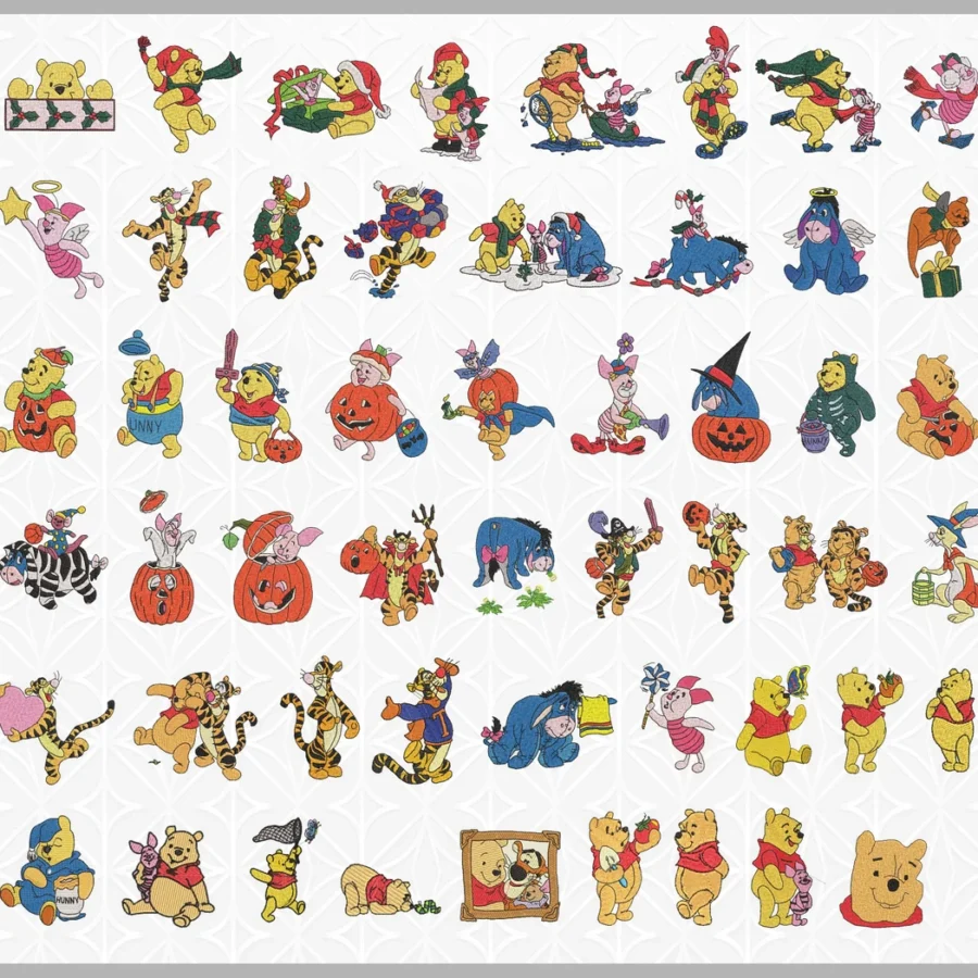 Winnie The Pooh Embroidery Designs 9 Winnie-the-Pooh Embroidery Designs