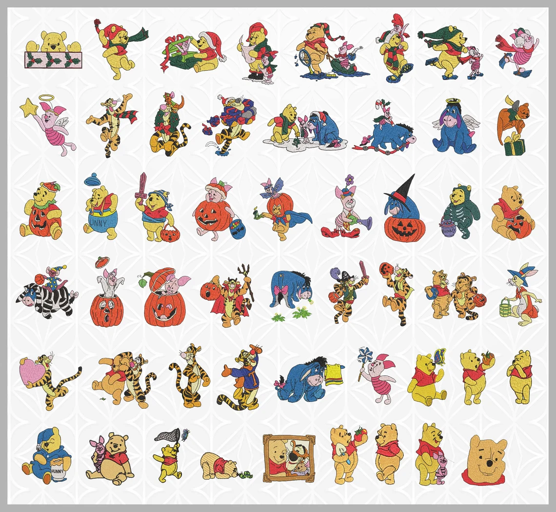 Winnie The Pooh Embroidery Designs 6 Winnie-the-Pooh Embroidery Designs