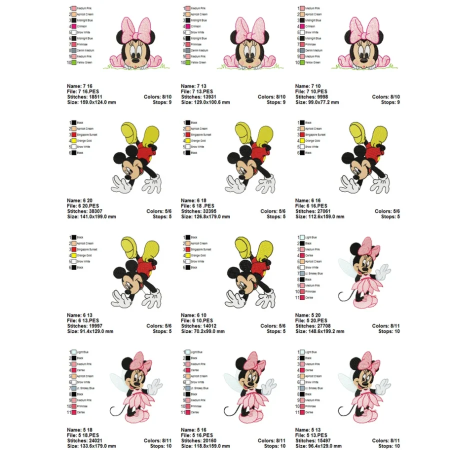 Mickey mouse embroidery designs