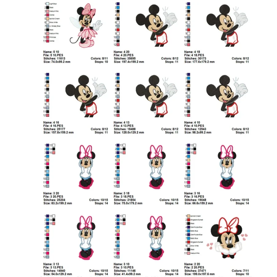 Mickey mouse embroidery designs