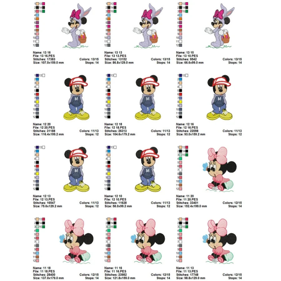 Mickey mouse embroidery designs