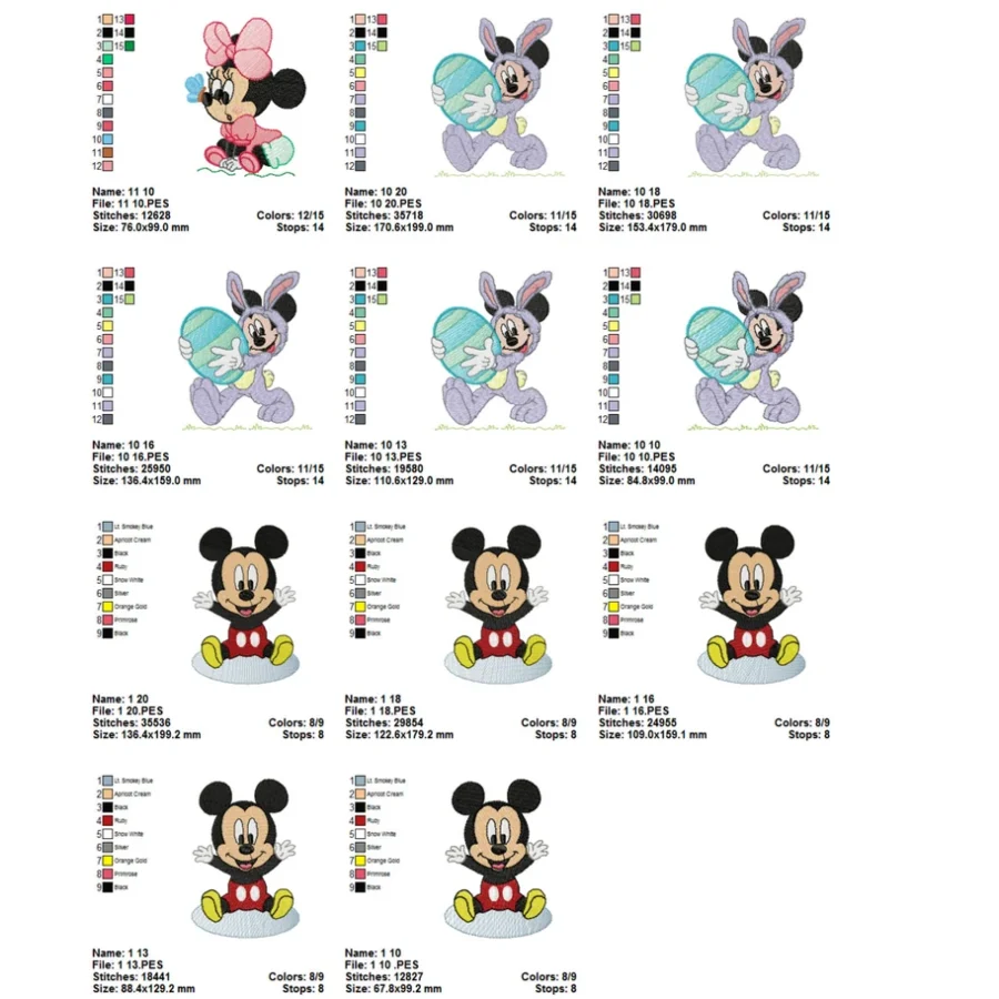 Mickey mouse embroidery designs